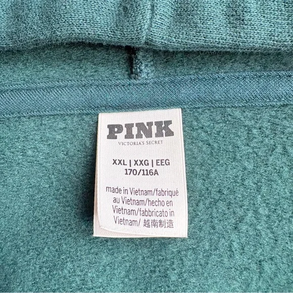 PINK Victoria's Secret Dark Green Crest Hoodie - Picture 4 of 6